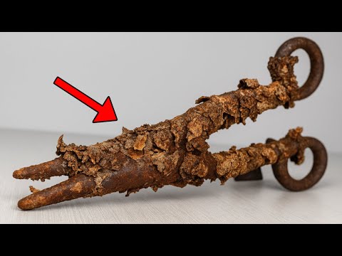 Видео: Всё ещё острые спустя 200 лет? Реставрация ржавых старинных ножниц