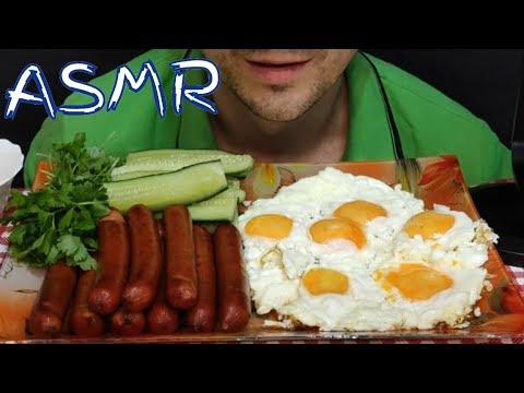 Видео: АСМР | ЯИЧНИЦА С СОСИСКАМИ И ОСТРЫМ СОУСОМ | ASMR | EGGS WITH SAUSAGES AND ACUTE SAUCE | MUKBANG |먹방