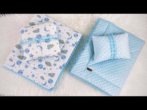Видео: Детские одеяла из нута | Синий комплект лоскутного одеяла 🌊