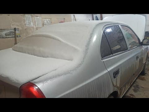 Видео: Хендай Акцент, автомобиль не снимается с охраной сигнализации, брелок сломан, запасного нет