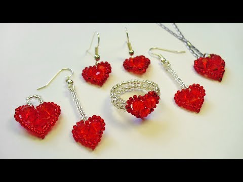 Видео: Сердечки из бисера