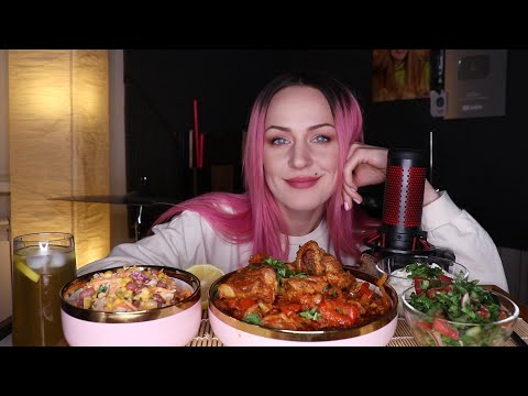 Видео: MUKBANG | Капуста с ребрами, салат с курицей, сметана | cabbage with ribs, salad не ASMR