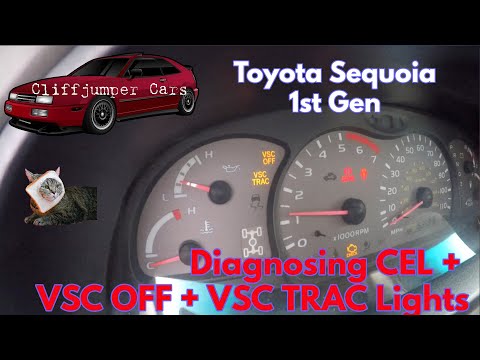 Видео: Диагностика индикаторов VSC OFF, VSC TRAC и CEL на Toyota Sequoia 1-го поколения