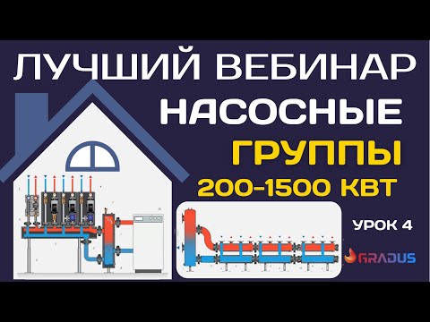 Видео: Распределительные системы DN25-32 до 200 кВт и до 1,5 МВт Насосные группы