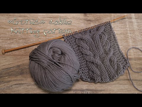 Видео: Коса «Готическая» спицами 🏛 «Gothic» Cable knitting pattern