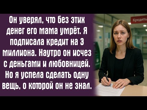 Видео: Он уверял, что без этих денег его мама умрёт. Я подписала кредит на 3 миллиона. Наутро он исчез с...
