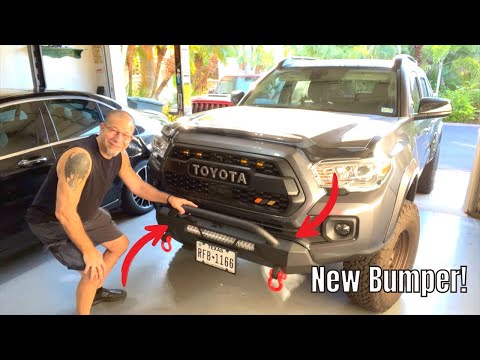 Видео: Замена штатного бампера Tacoma | Установка бампера Body Armor Hiline