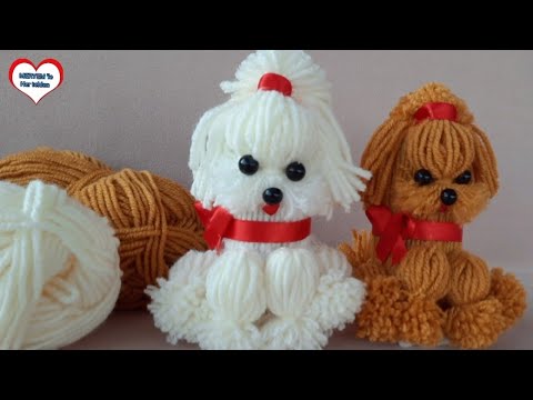 Видео: милая игрушка из пряжи ornamental dog