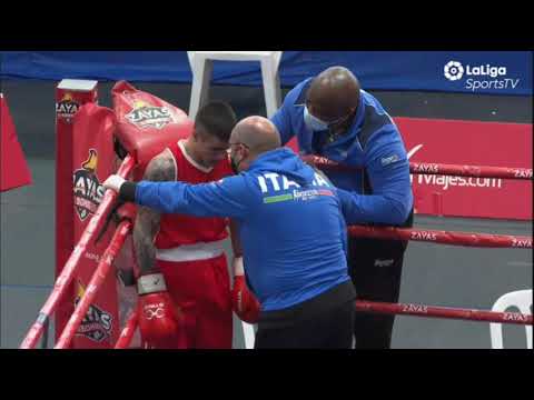 Видео: Махмуд Сабырхан vs F.Serra (ITA) 3-й бой МТ по боксу Италия