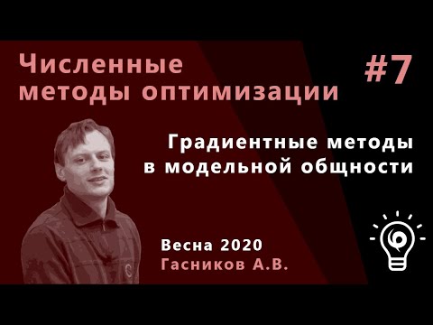 Видео: Численные методы оптимизации 7. Градиентные методы в модельной общности.