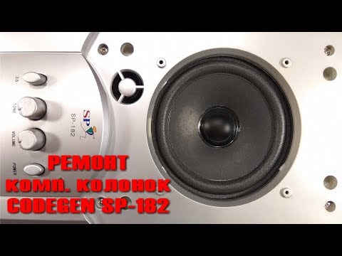 Видео: Ремонт компьютерных колонок CODEGEN SP-182.  Блок питания