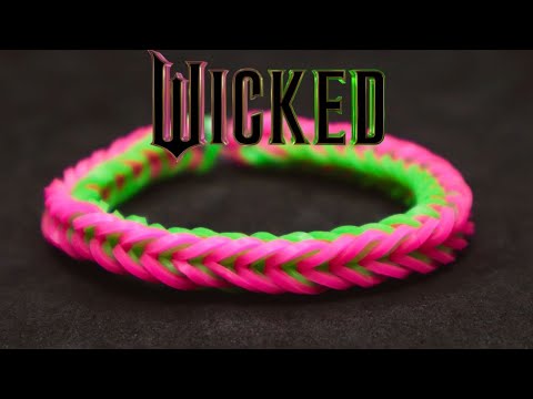 Видео: Как сделать браслет из резинок в стиле Wicked 💚💖 – Глинда и Эльфаба #wicked #diytutorial