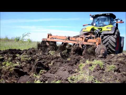 Видео: CLAAS AXION 950 поднимаем залежи!
