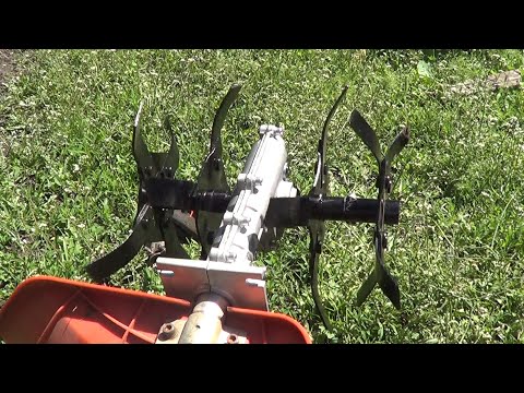 Видео: Насадка культиватор на мотокосу (бензокоса, trimmer). Доработка.
