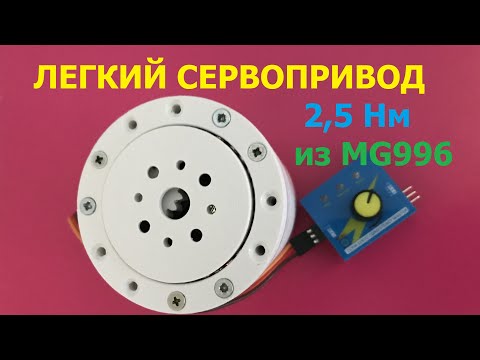 Видео: Легкий серво-привод на 25 кгсм / Lightweight servo drive 25 kgcm