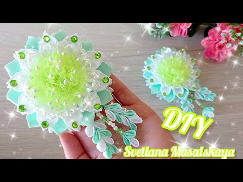 Видео: Бантики из атласа и фатина/яркие но нежные, воздушные.Satin and tulle bows/bright but delicate airy.