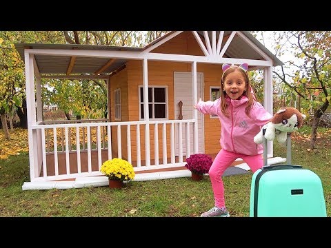 Видео: Новый ДОМ игровой для Насти с мебелью Опять ПЕРЕЕЗД DIY Playhouse for children