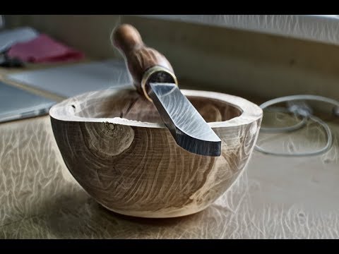 Видео: Чаша из яблони. Сырое точение