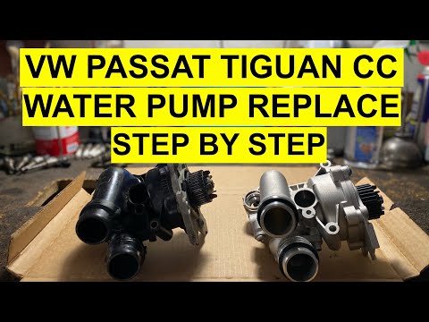 Видео: Пошаговая замена водяного насоса на VW Passat, Tiguan, CC, EOS 2.0 Turbo TSI/CCTA 2008-2016