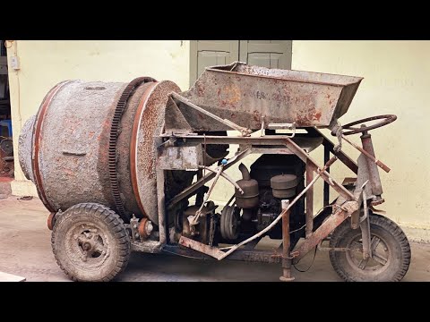 Видео: Реставрация ржавого бетоносмесителя в совершенно новый - Невероятно Невероятное возрождение