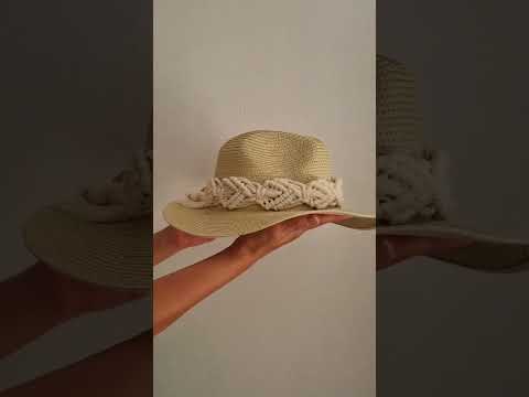 Видео: #шляпа #бохо #бохостиль #макраме #hat #strawhats