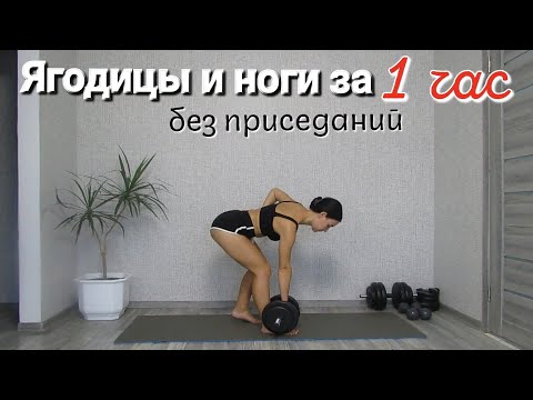 Видео: ЯГОДИЦЫ И НОГИ за 1 час БЕЗ ПРИСЕДАНИЙ силовая тренировка