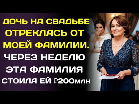 Видео: Дочь отказалась от нашей “бедной” фамилии на свадьбе. А через месяц я получила ₽200млн.