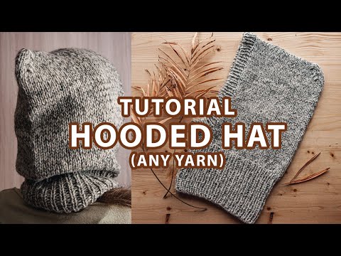 Видео: Вяжем шапку-капюшон из любой пряжи. Для начинающих.