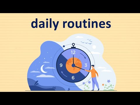 Видео: Daily routines. Ежедневные дела по-английский. Видео-словарь