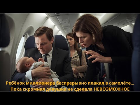 Видео: 💔 Плач ребёнка разрывал тишину в самолёте… И вдруг девушка показала силу доброты 🌸