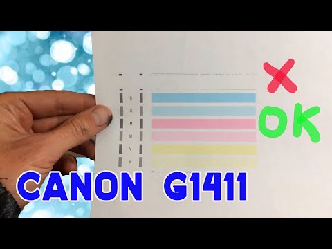 Видео: Canon G1411 самостоятельное обслуживание и ремонт принтер не печатает или печатает с полосами