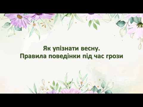 Видео: Як упізнати весну. Правила поведінки під час грози. 2 клас