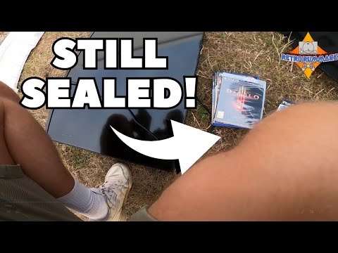 Видео: Всё ещё ЗАПЕЧАТАНО! Охота за видеоиграми на местной распродаже в багажнике автомобиля!