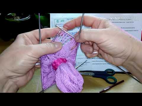 Видео: Ажурные салфетки спицами. Салфетка  2  (часть  3).