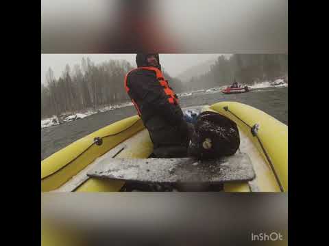 Видео: Allaska 390 drive lux (SibRiver)+ mercury F25 водомёт - штурм большого манского порога