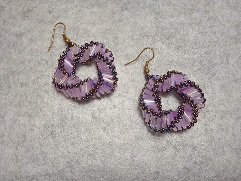 Видео: DIY серьги-спирали из бисера и стекляруса