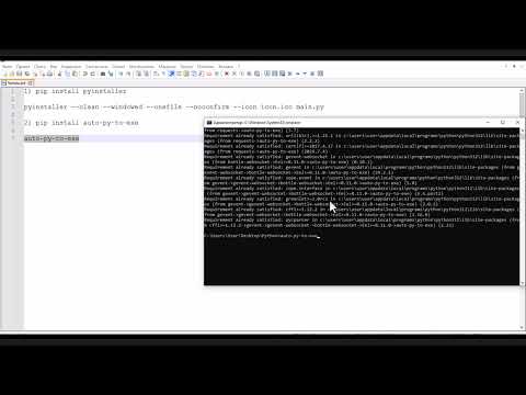 Видео: Python скрипт в EXE (pyinstaller)