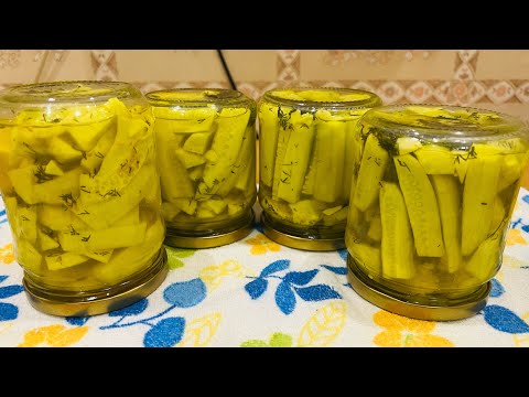 Видео: КОНСЕРВАЦИЯ.  ОГУРЦЫ С КУРКУМОЙ.  Используем переросшие огурцы.