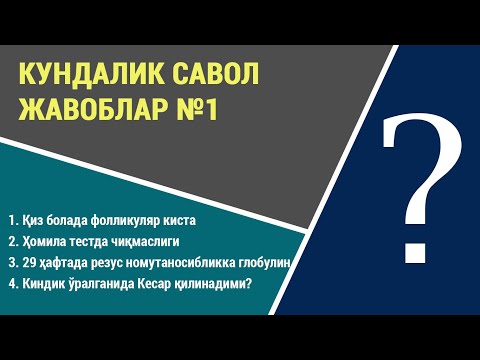Видео: Кундалик саволларга жавоблар №1