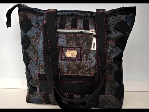 Видео: 2 часть // Сумка из джинсов с принтом под питона / patchwork