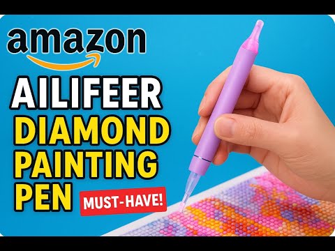 Видео: Незаменимая вещь на Amazon для любителей алмазной живописи! Обзор и демонстрация ручки Ailifeer C...