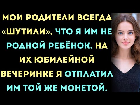 Видео: Мои родители всегда шутили, что я им не родной ребёнок На их вечеринке я отплатил им той же монетой