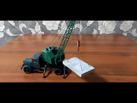 Видео: RC модель автокрана К 51 (на шасси Маз 200) в масштабе 1/43.