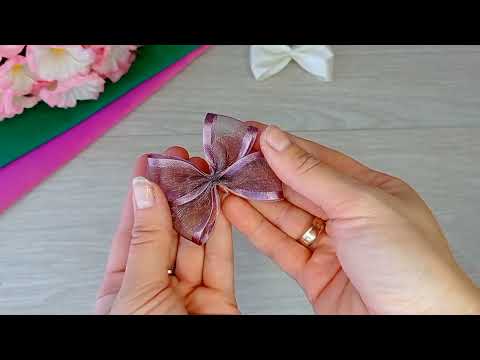 Видео: МК🎀 Супер ИДЕЯ бантиков . Вы ПОЛЮБИТЕ этот бантик. Floral bows are easy
