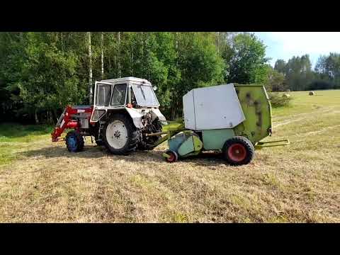 Видео: Рулонный пресс CLAAS 46 roto cut.Кручу рулоны.