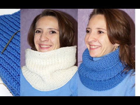 Видео: Вязание для начинающих. Снуд спицами. / Knitting for beginners