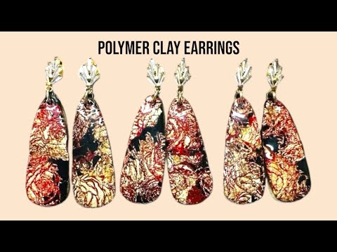 Видео: Создайте уникальные серьги из полимерной глины в технике аппликации. Простой и понятный урок. Сде...