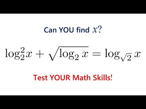 Видео: Это логарифмическое уравнение выглядит сложным, но это не так! — Сможете ли вы его решить?