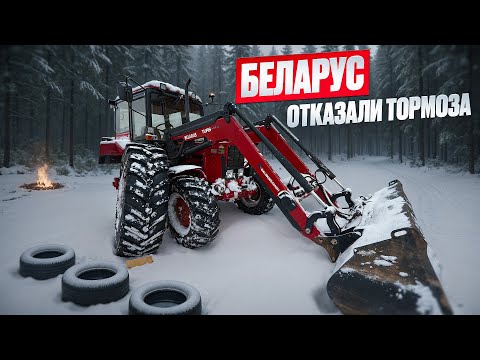 Видео: Отказали тормоза на тракторе Беларус-82 у Канадского фермера Аренда Фейнстра