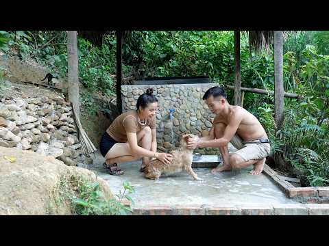 Видео: Полное видео: 30 дней строительства ручного резервуара для фильтра воды из угля, песка и гравия